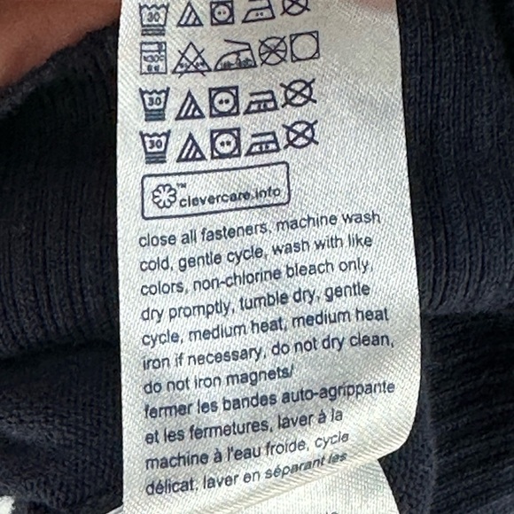 Tommy Hilfiger Long Sleeve Magnetic Closure Cardigan Sweater - Navy Blue - XL - Picture 9 of 11